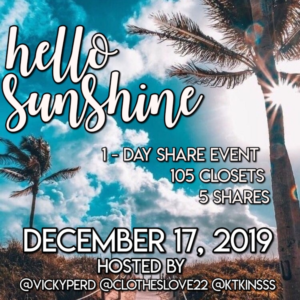 ☀️ HELLO SUNSHINE☀️12/17🌴LIKE NEW LISTING🏖